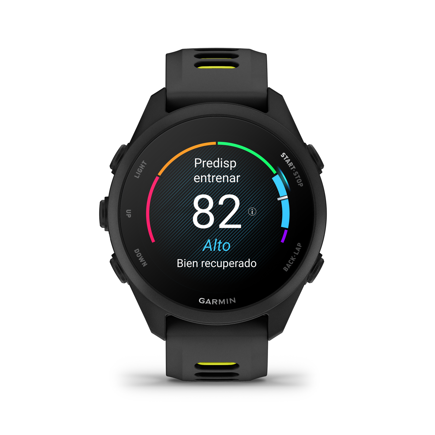 Forerunner® 170 Music Negro con correa en negro/amarillo intenso
