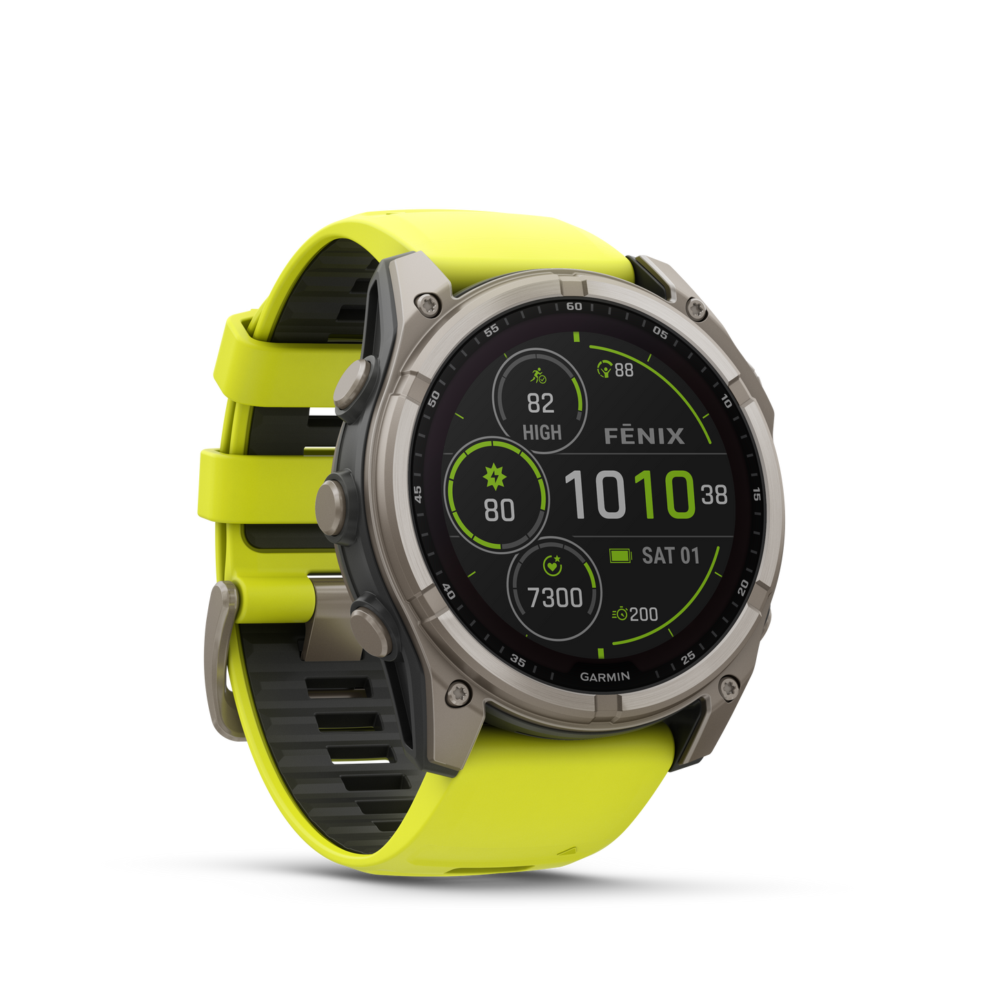 Garmin fēnix 8 – 51 mm, Solar Zafiro amarilla/grafito