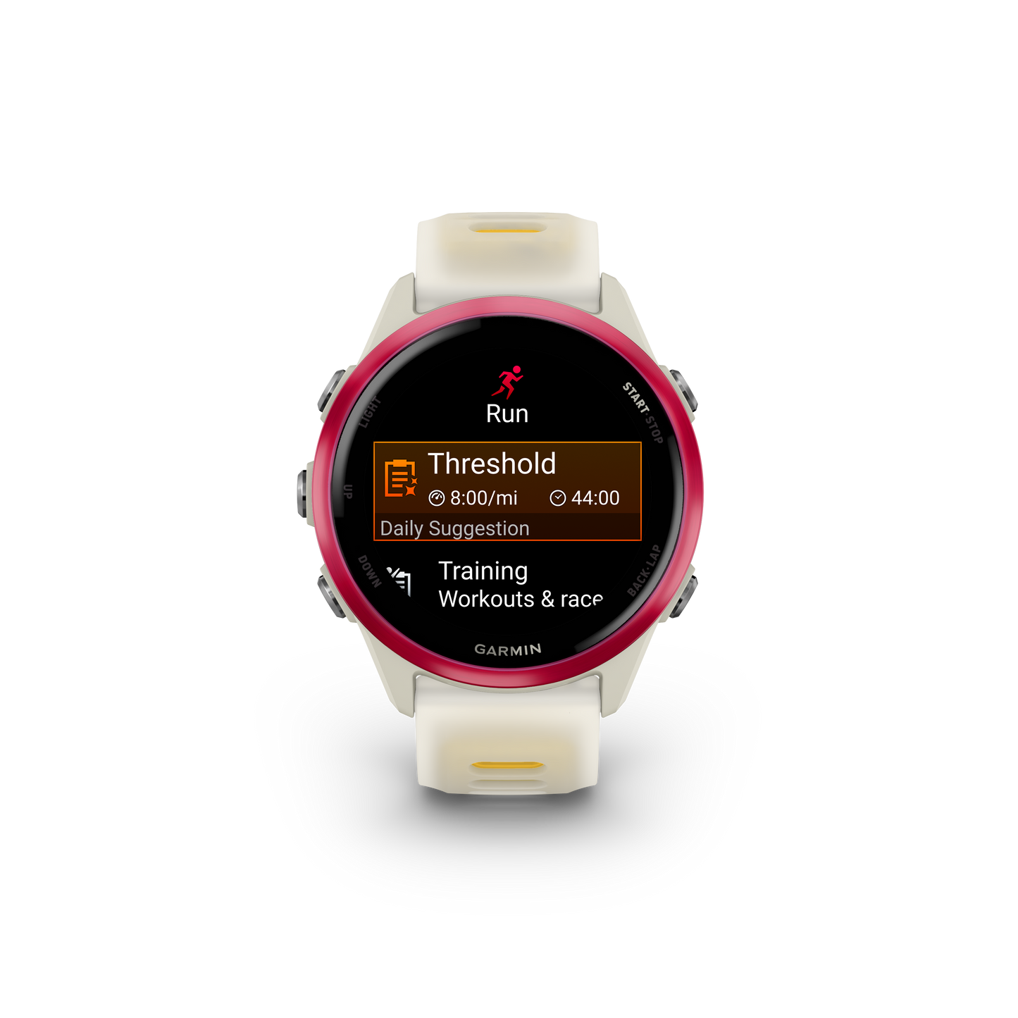 Garmin Forerunner 570 hueso/mango/frambuesa 42mm