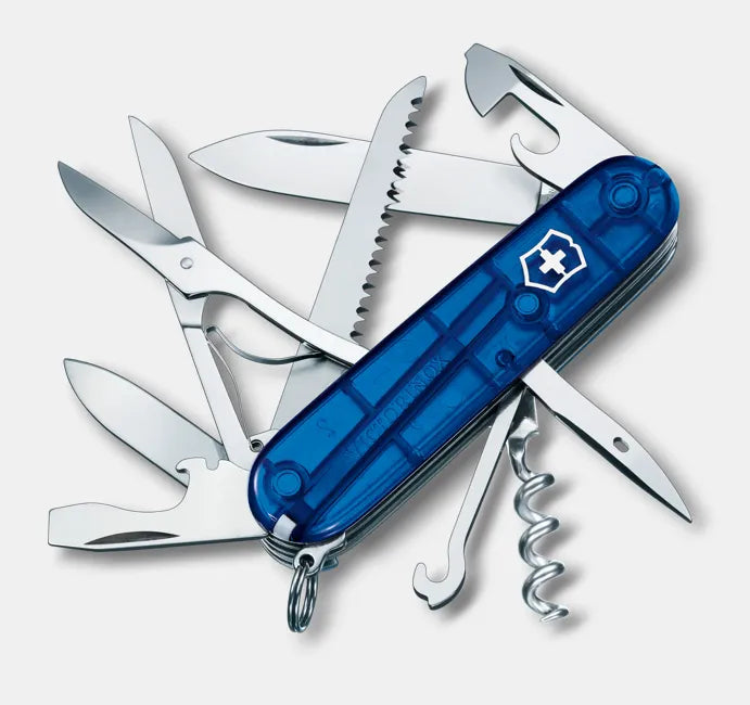 Navaja Victorinox Hutsman Azul Transparente 15 usos