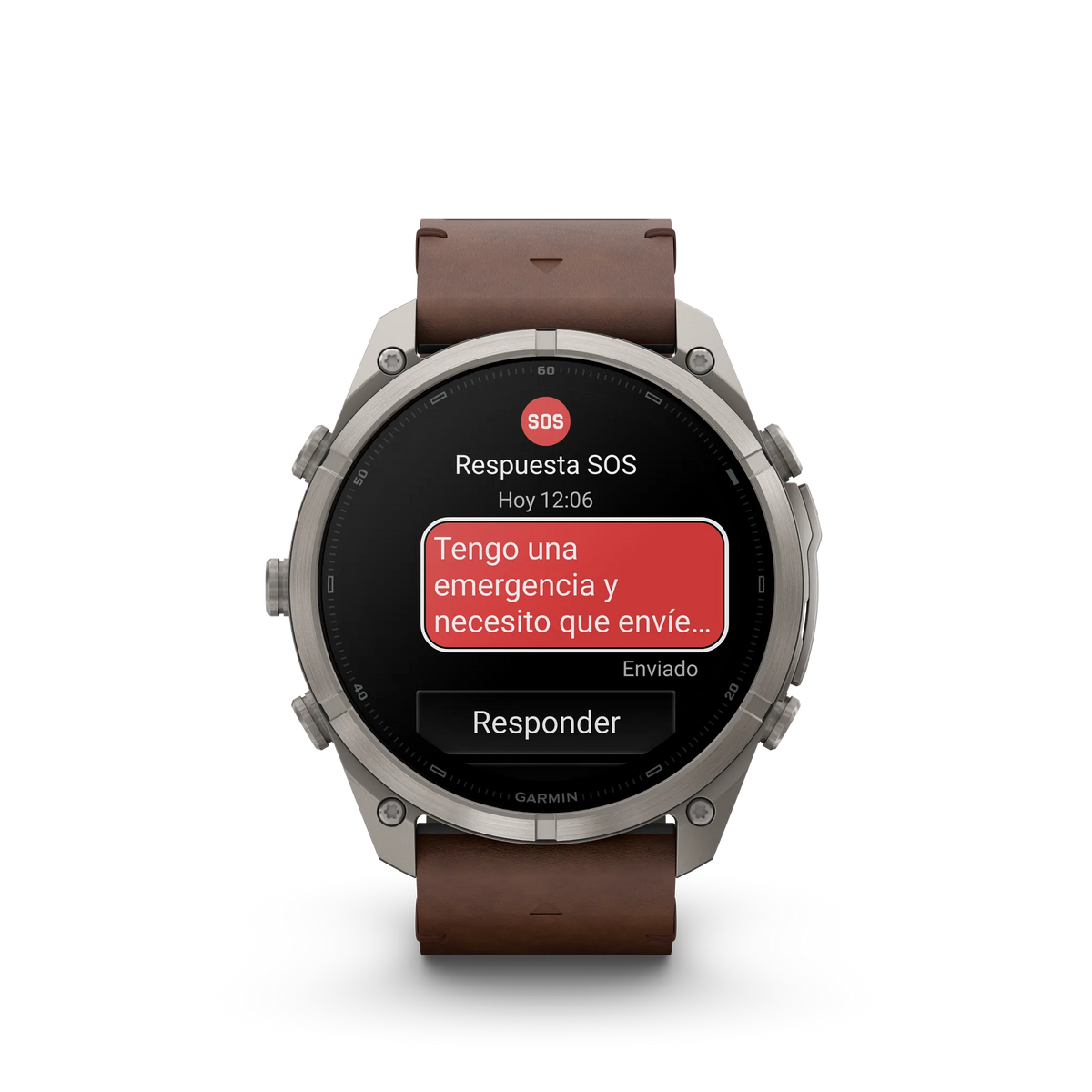 fēnix® 9 Pro – inReach®, 51mm Titanio con correa de cuero en nogal
