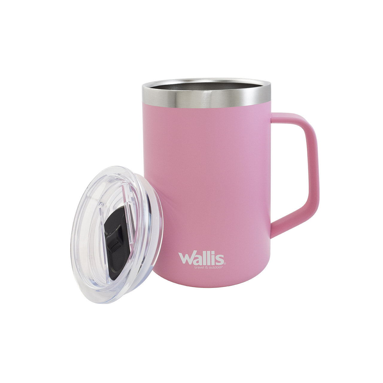 Wallis Taza térmica con protector deslizante 420 ml rosa