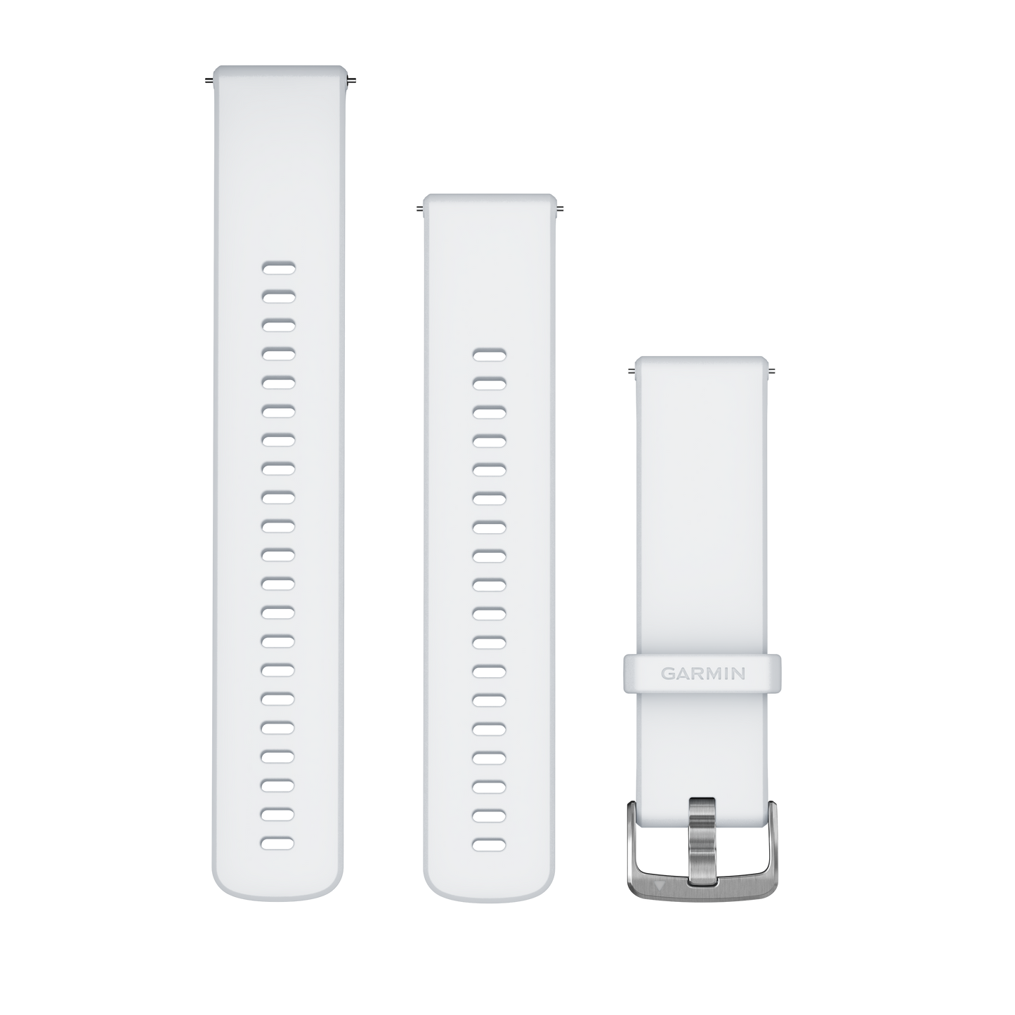 Correas de rápida liberación (22 mm)  Blanco, hebilla plateada