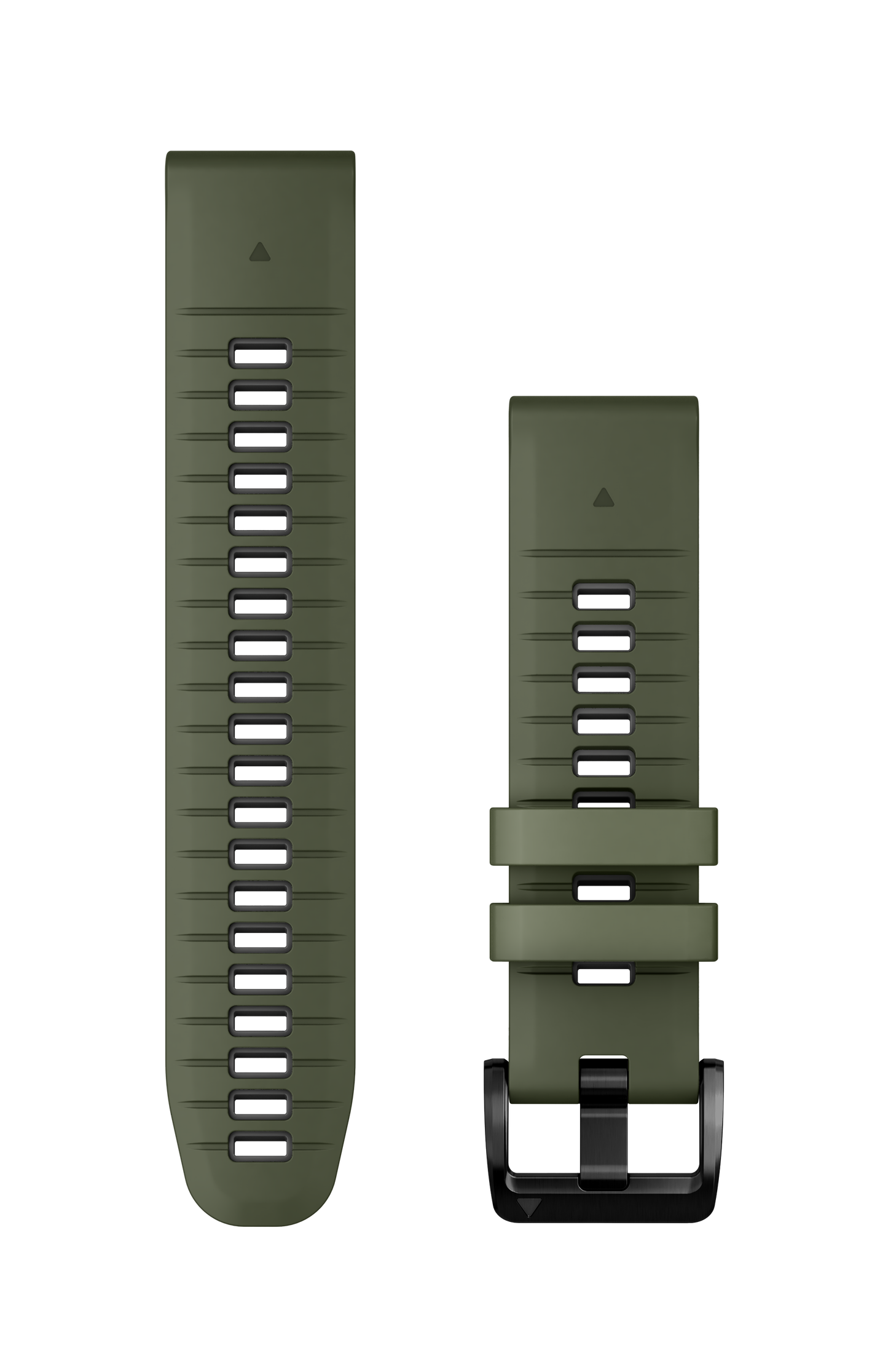 Correas de reloj QuickFit® 22  Silicona grafito/verde