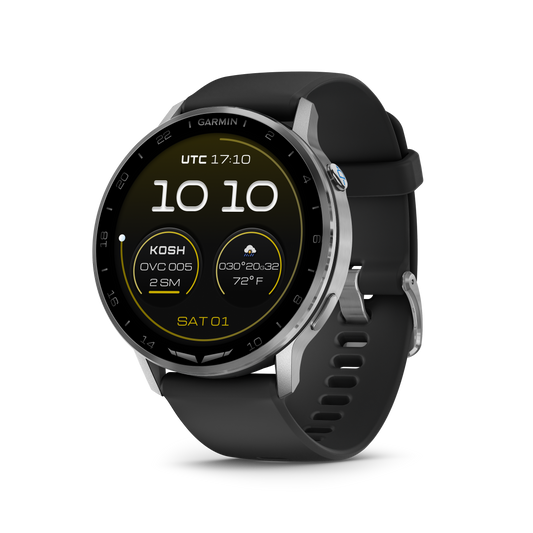 GARMIN D2™ Air X15 Silver with Black Silicone Band