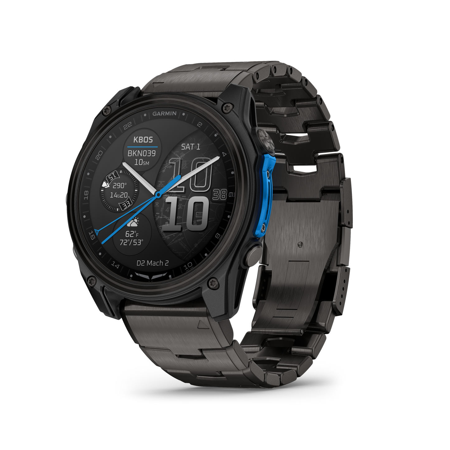 D2™ Mach 2 – 51 mm  Titanio DLC gris carbón con brazalete de titanio ventilado