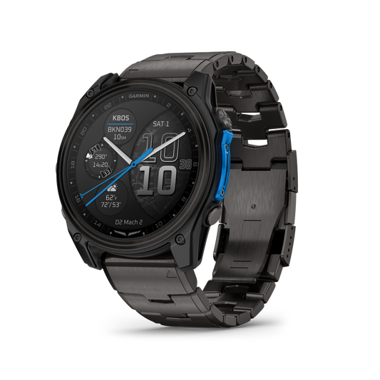 D2™ Mach 2 – 51 mm  Titanio DLC gris carbón con brazalete de titanio ventilado