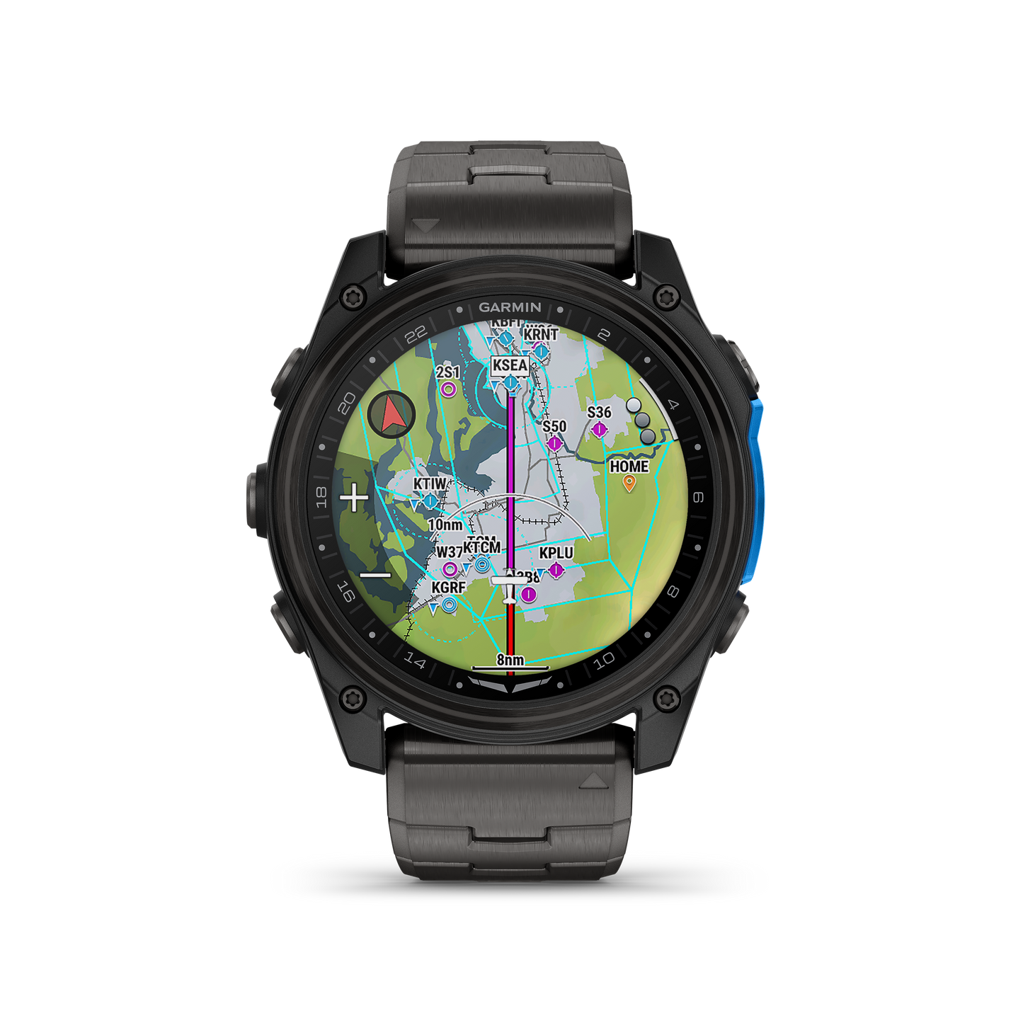 D2™ Mach 2 – 51 mm  Titanio DLC gris carbón con brazalete de titanio ventilado