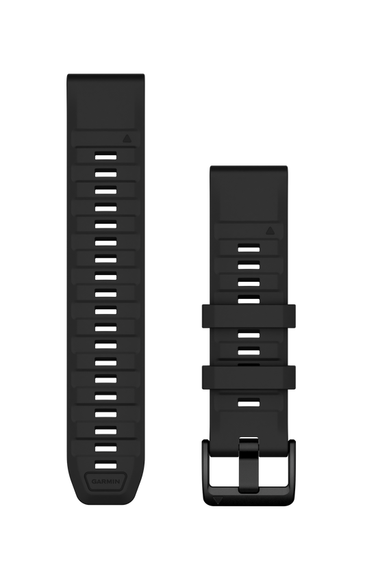 Correas de reloj QuickFit® 22 Correa de silicona negra