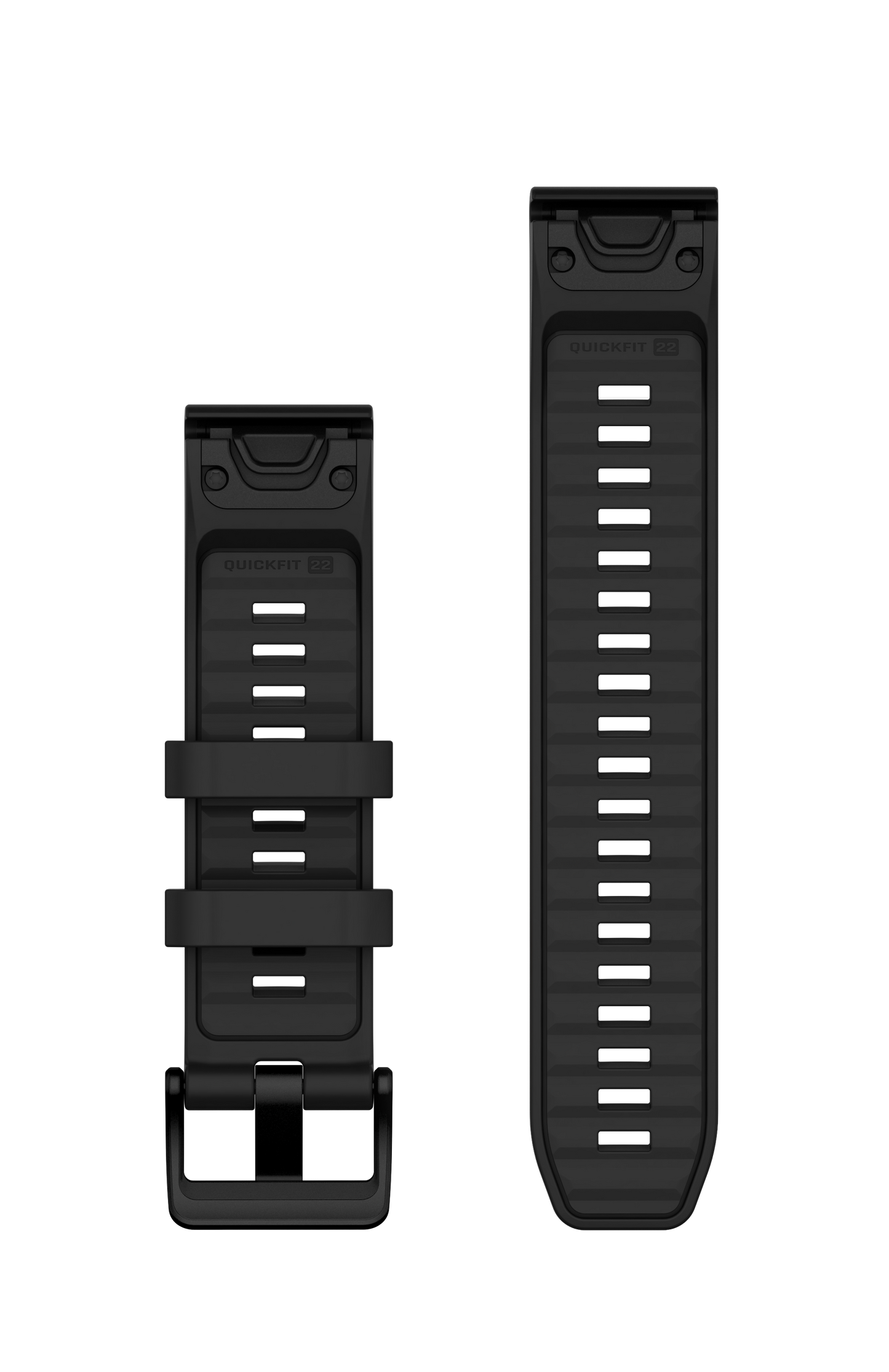 Correas de reloj QuickFit® 22 Correa de silicona negra