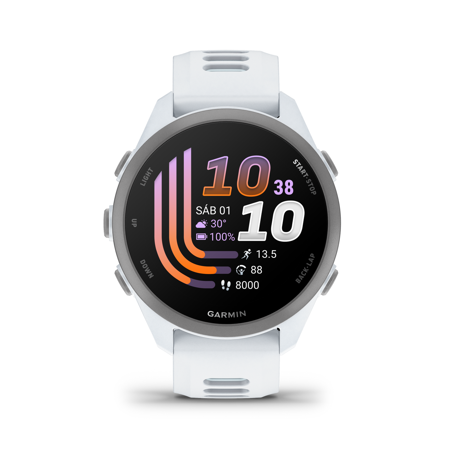 Forerunner® 170 Blanco con correa en blanco /azul