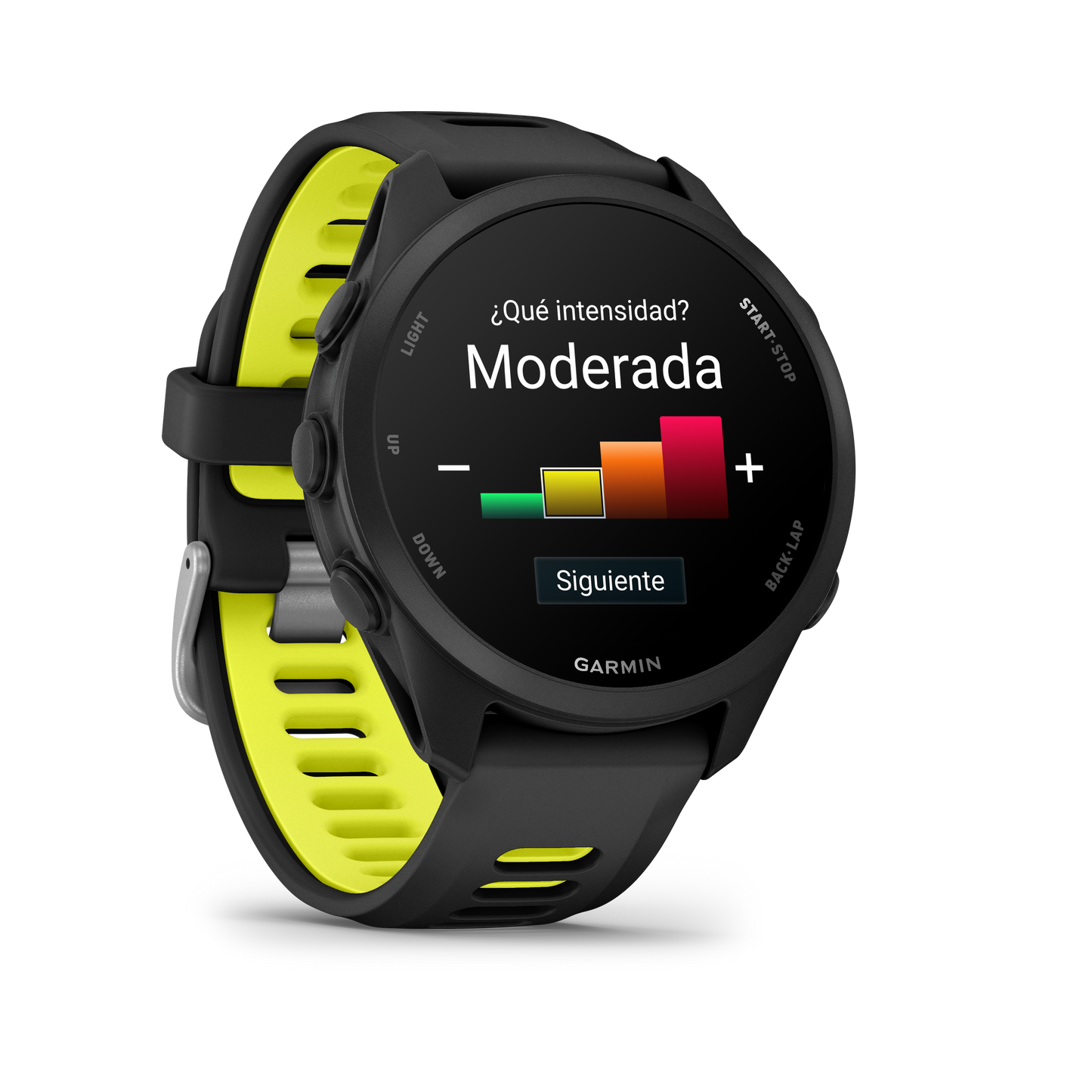 Garmin Forerunner® 170 Negro con correa en negro/amarillo
