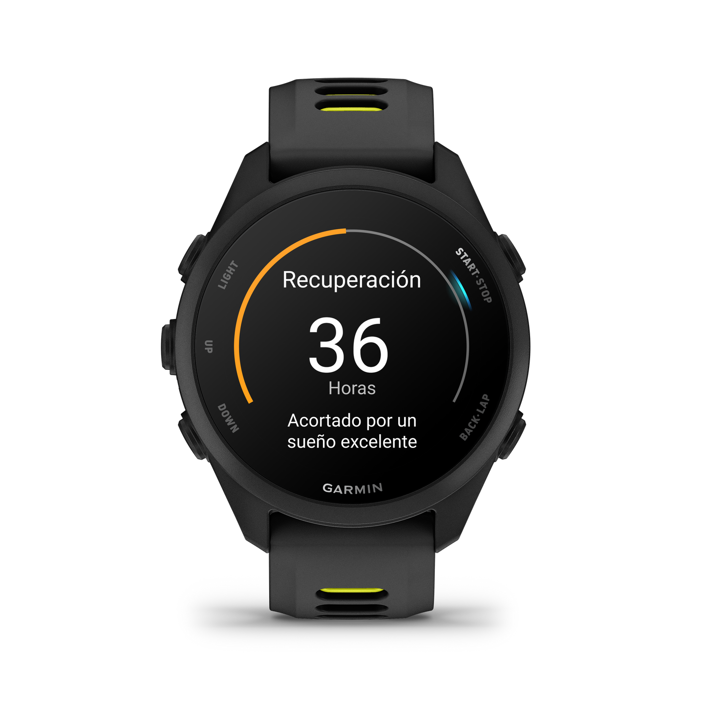 Forerunner® 170 Music Negro con correa en negro/amarillo intenso