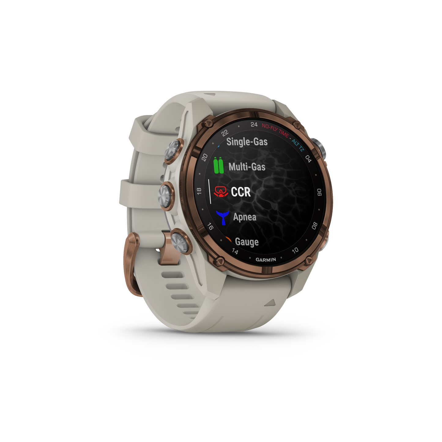 Garmin Descent Mk3i – 43 mm bronce con correa de silicona en gris francés