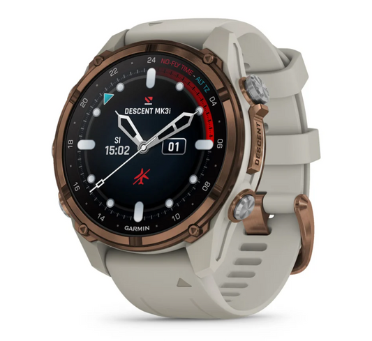 Garmin Descent Mk3i – 43 mm bronce con correa de silicona en gris francés