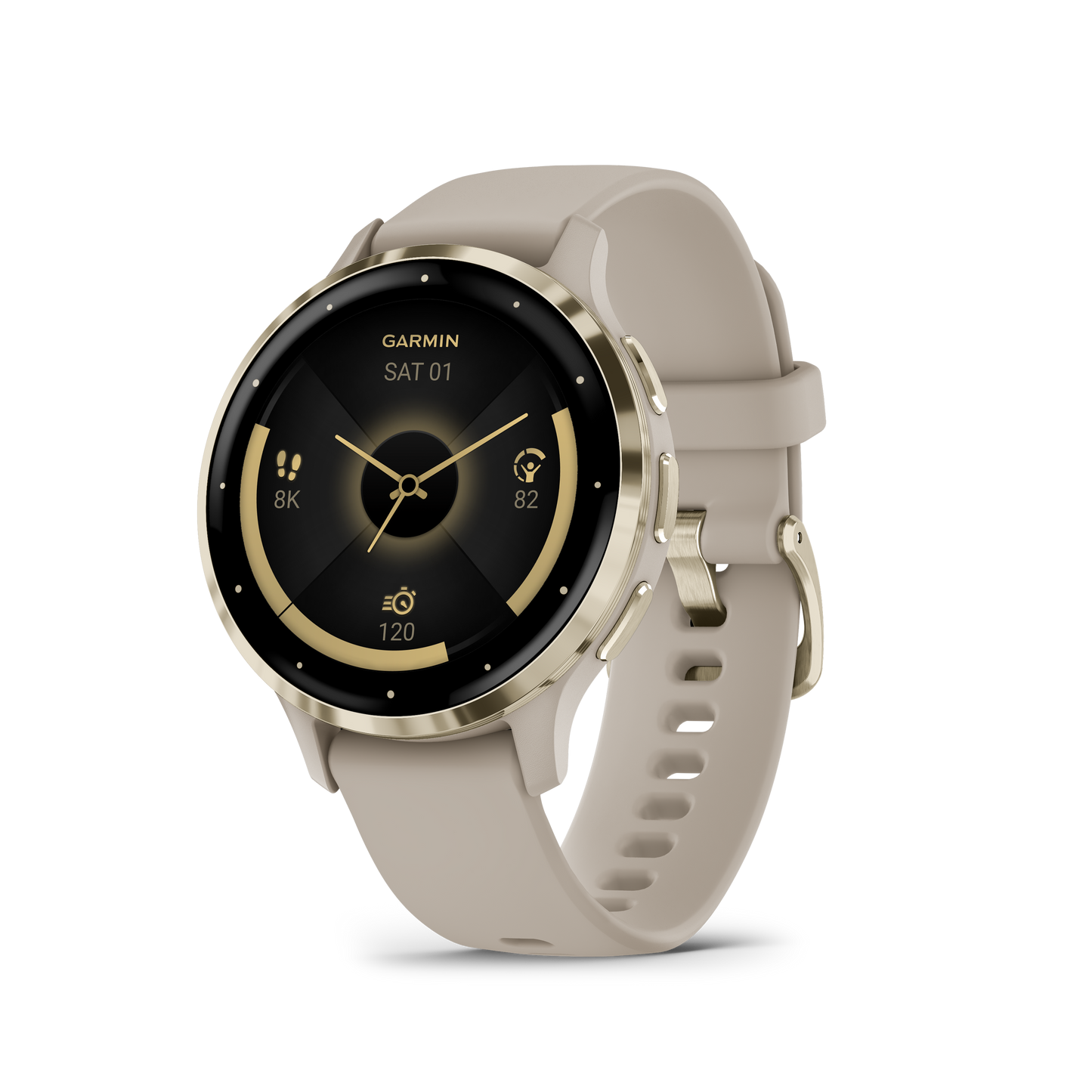 Garmin Venu 3S Gris Francés con Visel Dorado