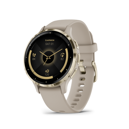 Garmin Venu 3S Gris Francés con Visel Dorado