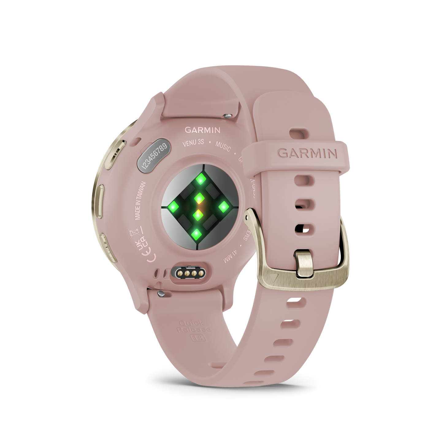 Garmin Venu 3S Rosa Polvo con Bisel color Dorado