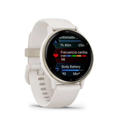 Garmin Vívoactive 5 Blanco con bisel dorado