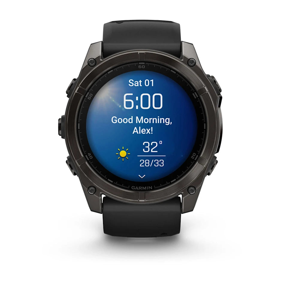 Garmin fēnix 8 – 51 mm, AMOLED Zafiro negro/gris