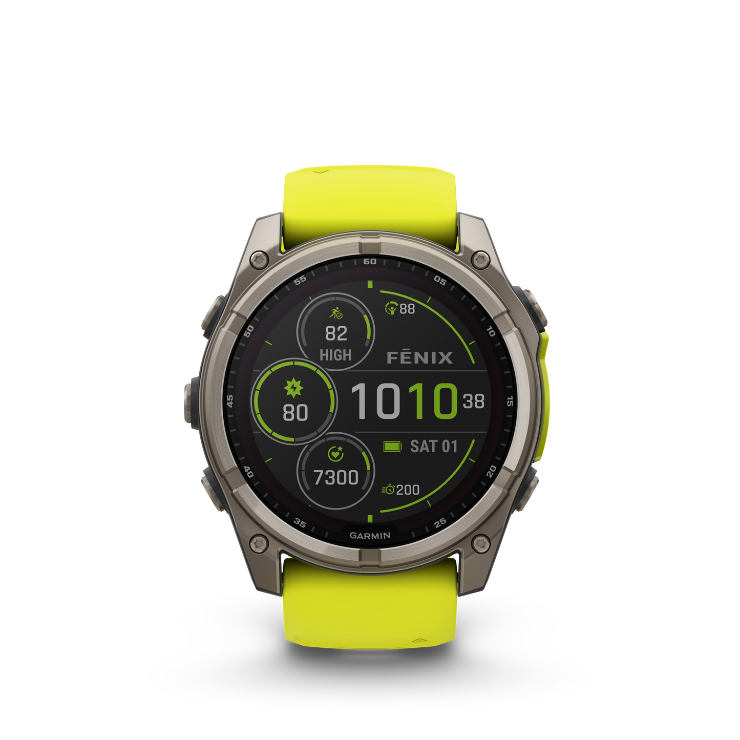 Garmin fēnix 8 – 51 mm, Solar Zafiro amarilla/grafito