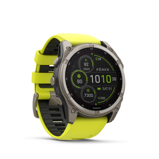 Garmin fēnix 8 – 51 mm, Solar Zafiro amarilla/grafito