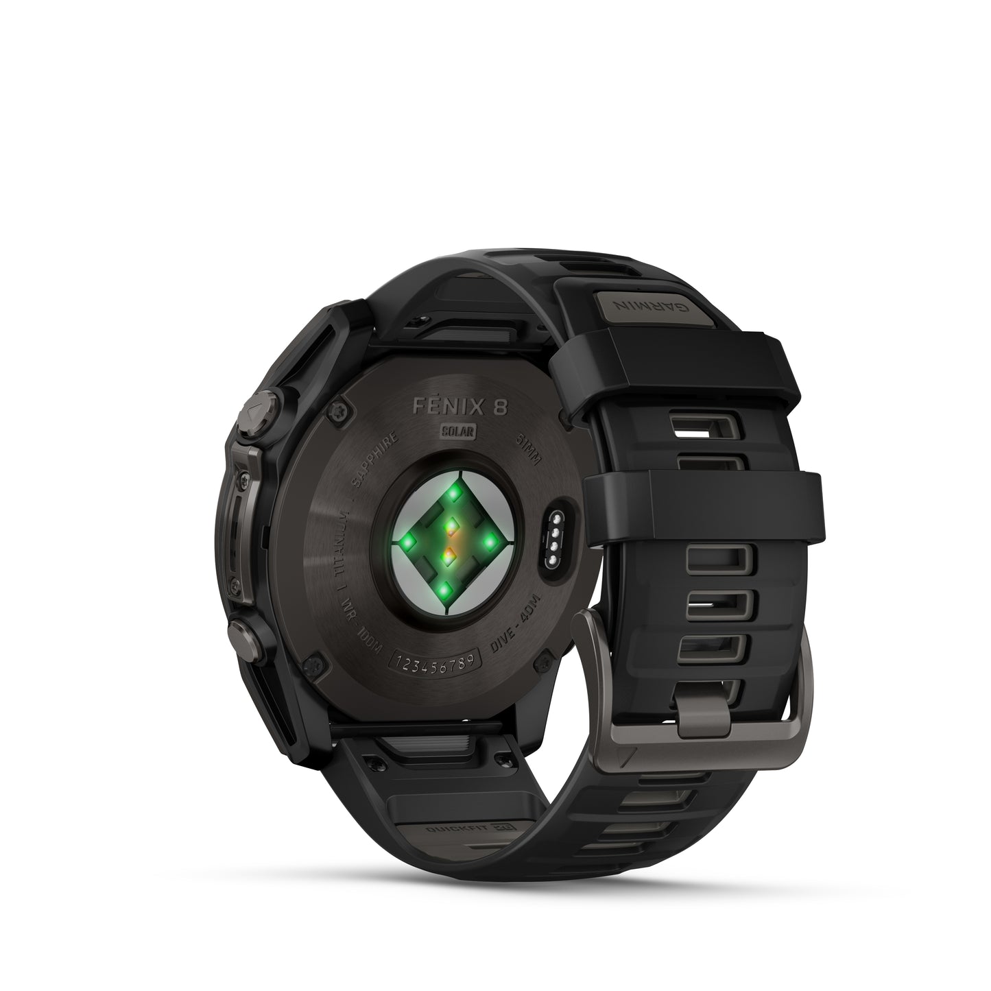 Garmin fēnix 8 – 51 mm, Solar Zafiro negro/gris