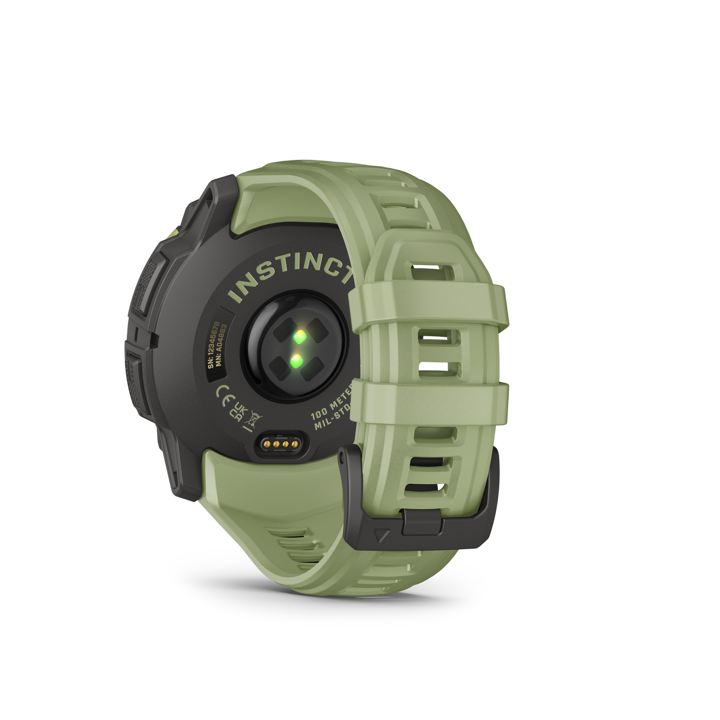 Garmin Instinct® 3 – 50 mm, AMOLED Verde helecho con correa en verde helecho