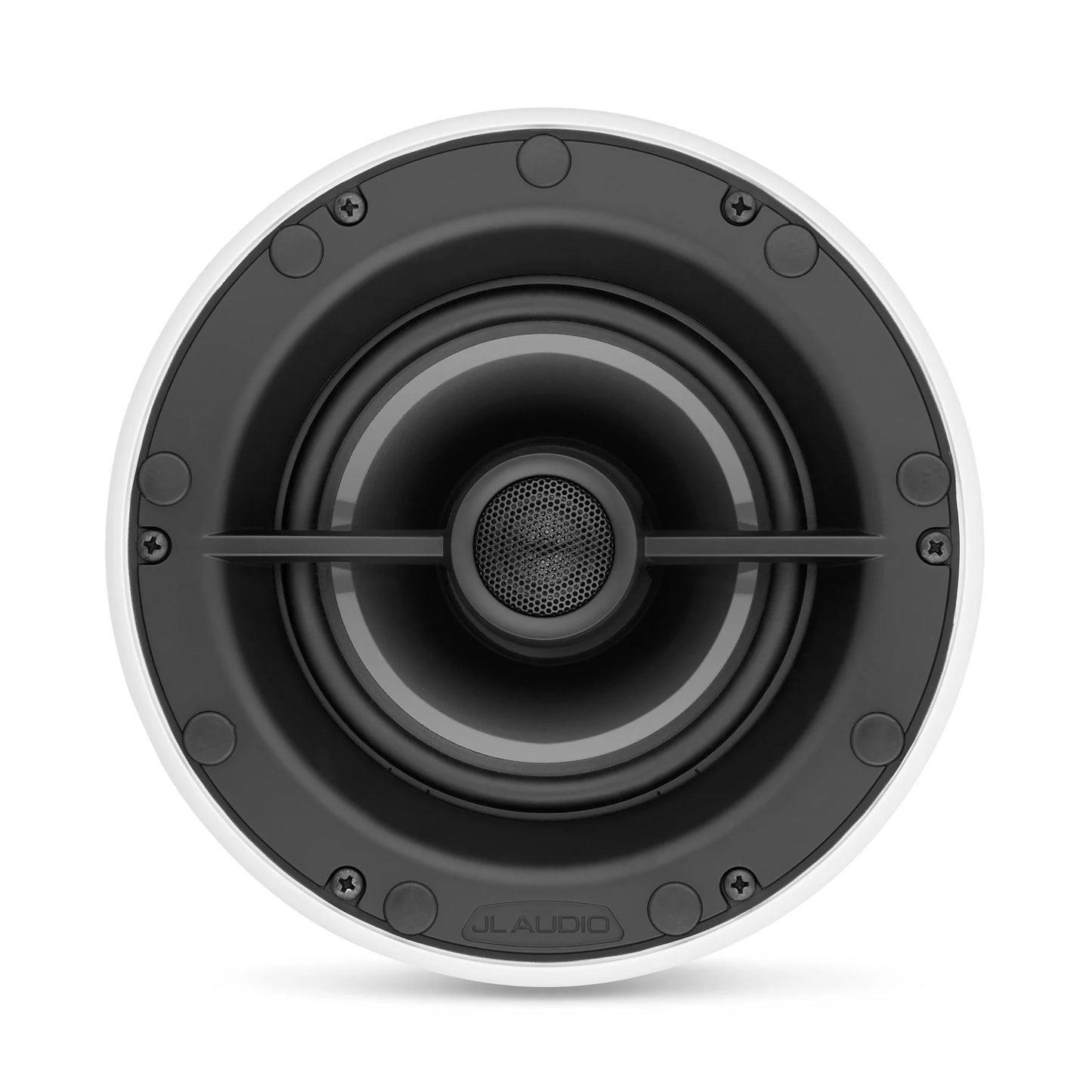 JL Audio M6-650X-L-GwSw-Sencillo Altavoz coaxial marino de 6,5 pulgadas (165 mm), anillo de ajuste blanco, rejilla de lujo blanca