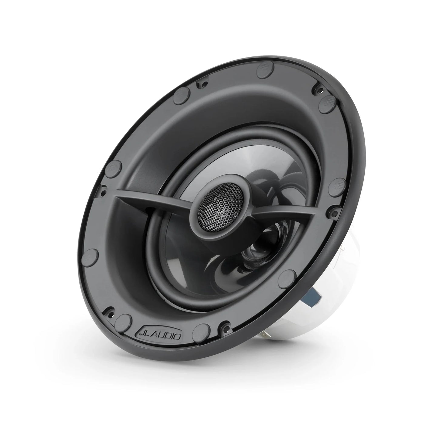 JL Audio M6-650X-L-SbSb-Sencillo Altavoz coaxial marino de 6,5 pulgadas (165 mm), anillo de ajuste negro, rejilla de lujo negra