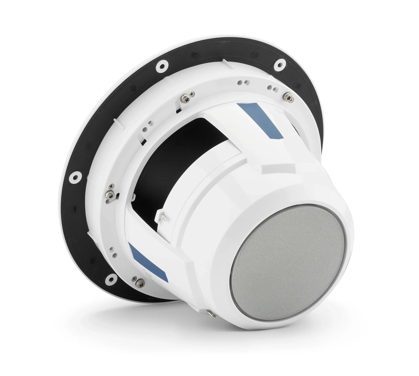 JL Audio M6-880X-L-GwSw-Sencillo Altavoz coaxial marino de 8,8 pulgadas (224 mm), anillo de ajuste blanco, rejilla de lujo blanca