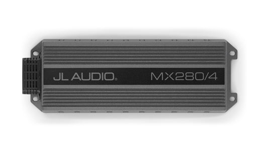 Amplificadores náuticos y para deportes de motor JL Audio® MX Amplificador de rango completo de 4 canales (280 vatios) (MX280/4)