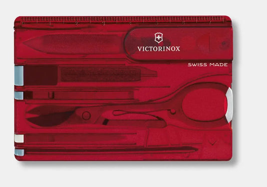 Victorinox Swiss Card Classic Rojo Transparente 10 usos