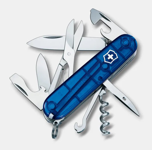 Navaja Victorinox Climber Azul Transparente 14 usos