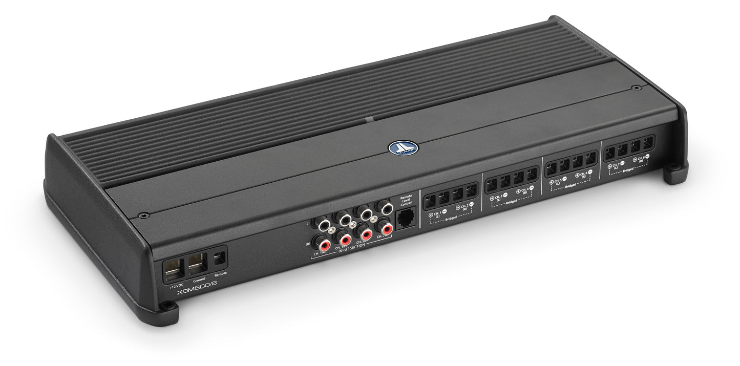 Amplificador náutico y para automóvil JL Audio® XDM Amplificador náutico y para automóvil de rango completo de 8 canales (800 W)