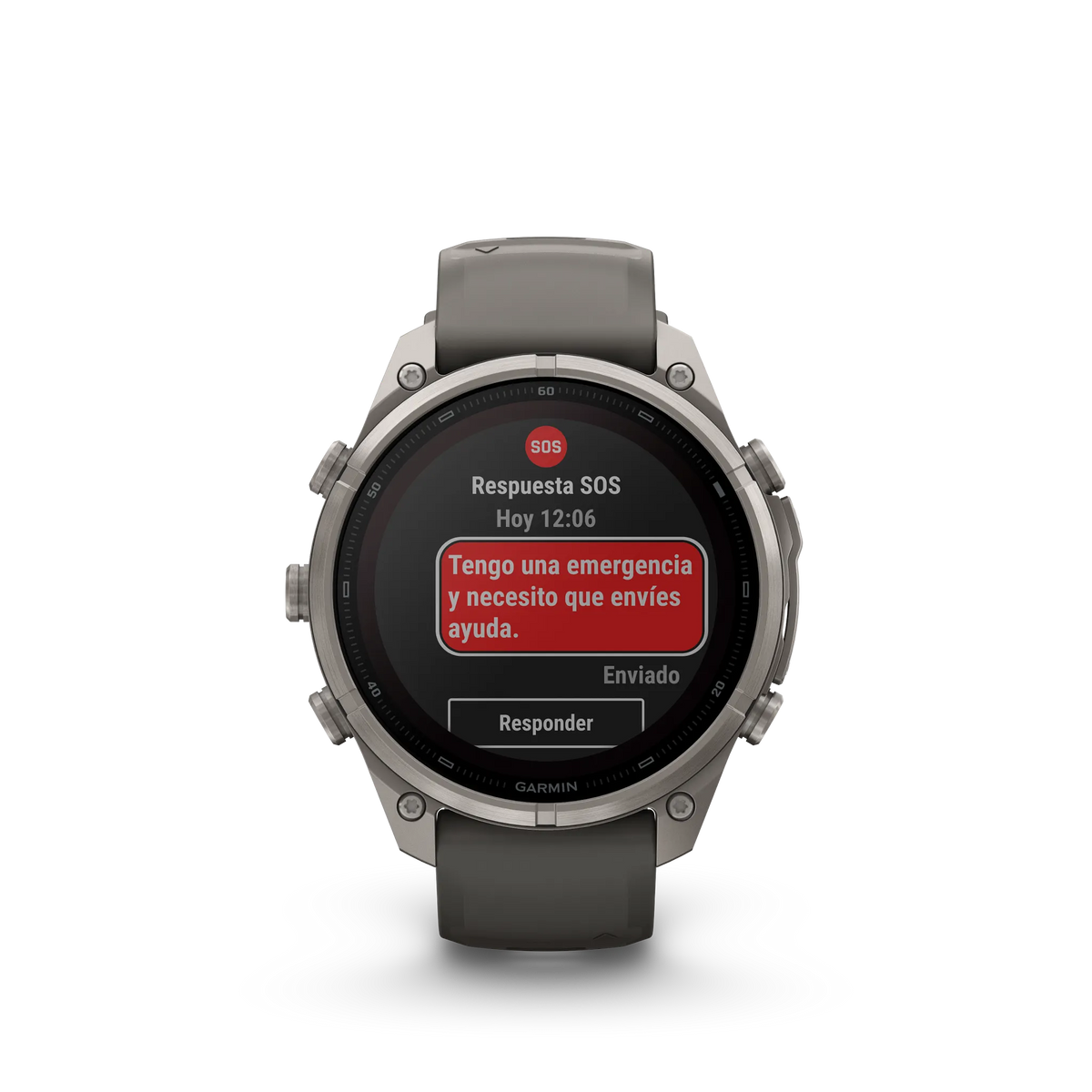 fēnix® 9 Pro – inReach®, Solar, 47mm Color - Titanio con correa de silicona en gris