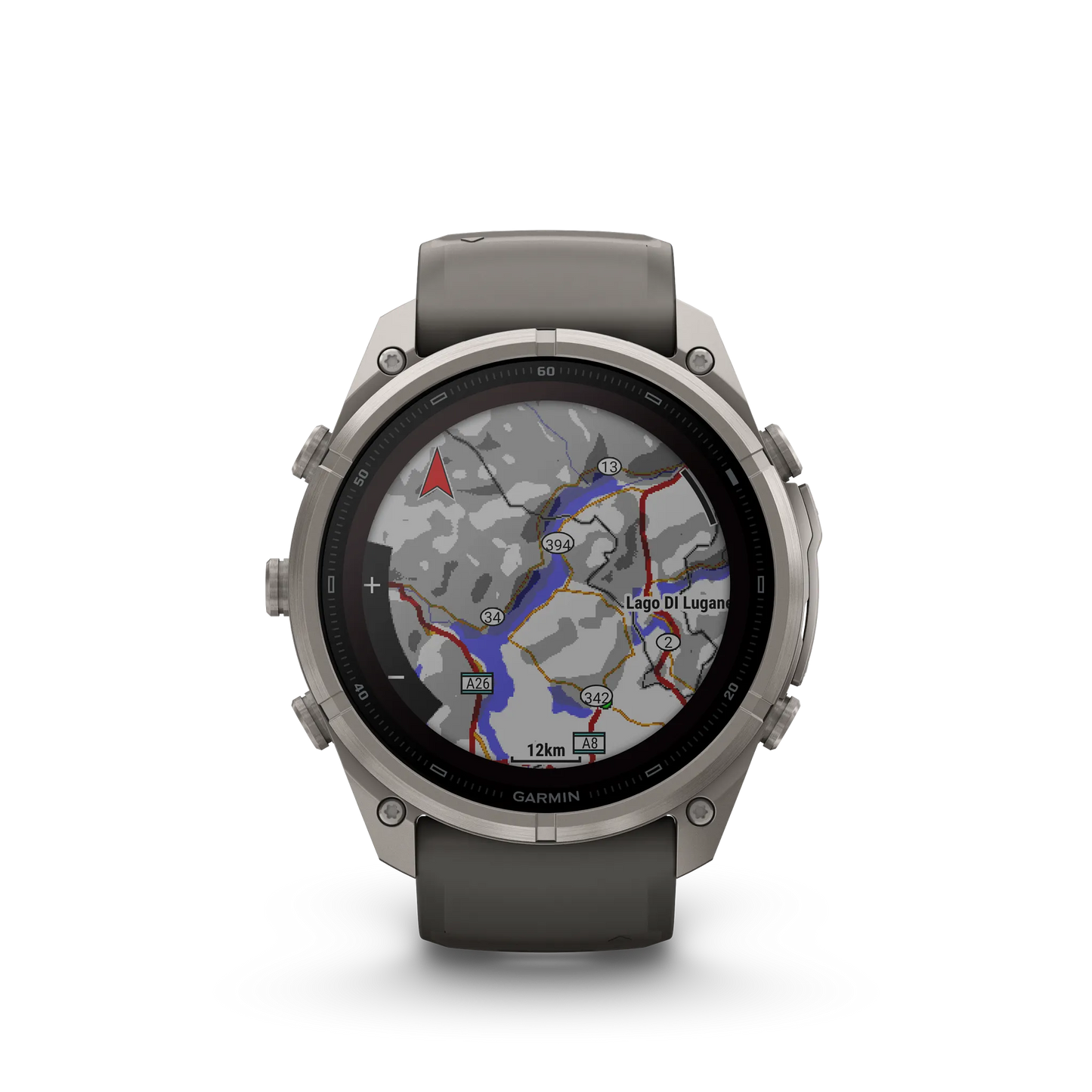 Fēnix® 9 Pro – Solar, 51mm Titanio con correa de silicona en gris