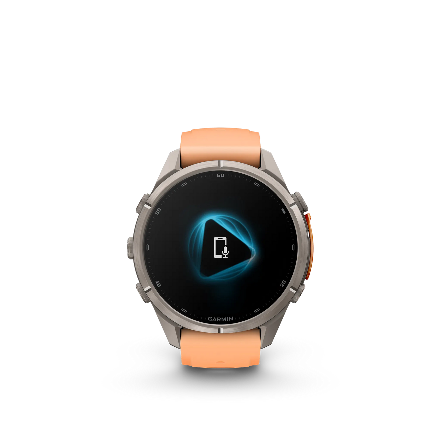 Fēnix® 9 Pro inReach 43mm- Titanio con correa de silicona en rosa pastel/naranja otoñal