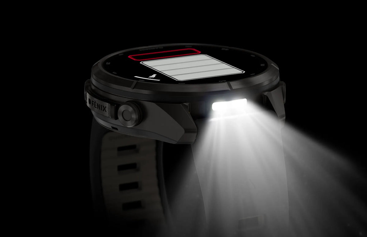 Fēnix® 9 Pro– 43mm Color - Titanio con revestimiento de DLC gris carbón con correa de silicona en negro/gris