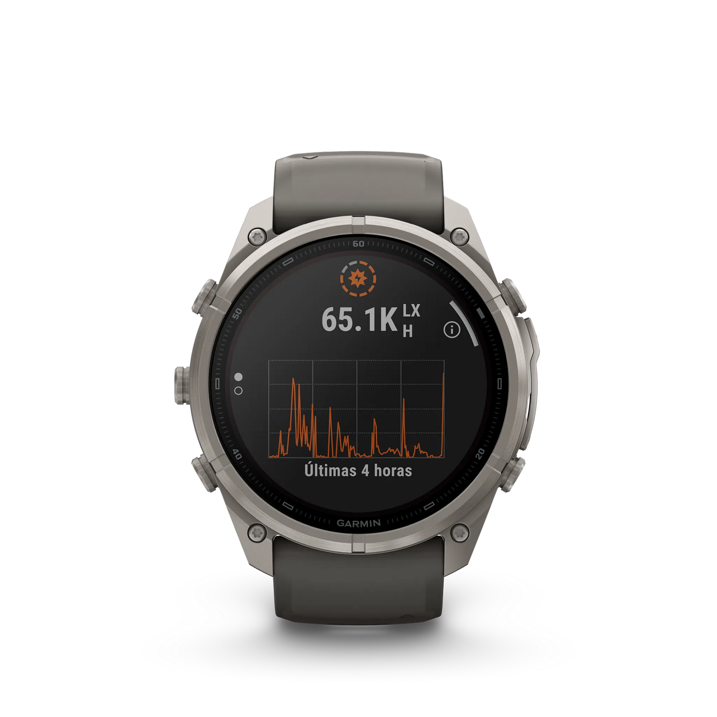 Fēnix® 9 Pro – Solar, 51mm Titanio con correa de silicona en gris