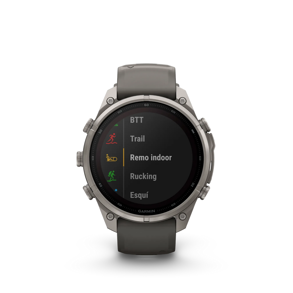 fēnix® 9 Pro – inReach®, Solar, 47mm Color - Titanio con correa de silicona en gris