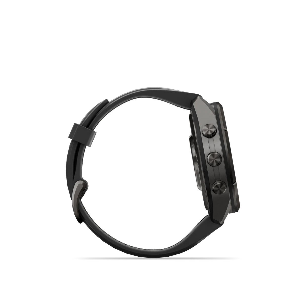 Fēnix® 9 Pro– 43mm Color - Titanio con revestimiento de DLC gris carbón con correa de silicona en negro/gris